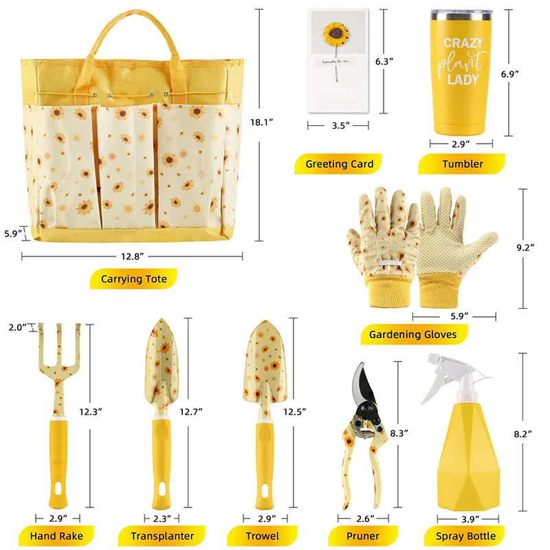 Gardening Tools Gift Set - Набор прочных садовых инструментов для женщин: