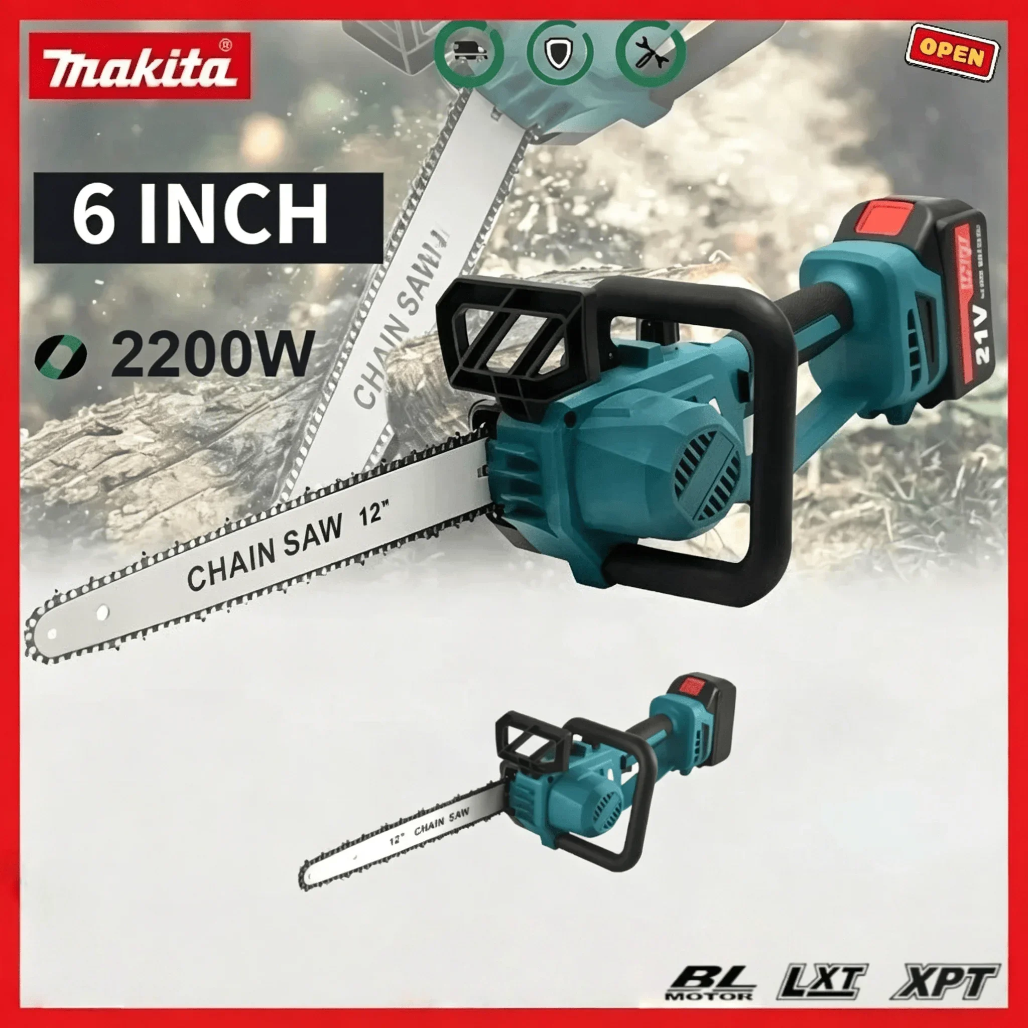 Gardening Tools Battery Powered - Беспроводная цепная пила Makita с бесщеточным