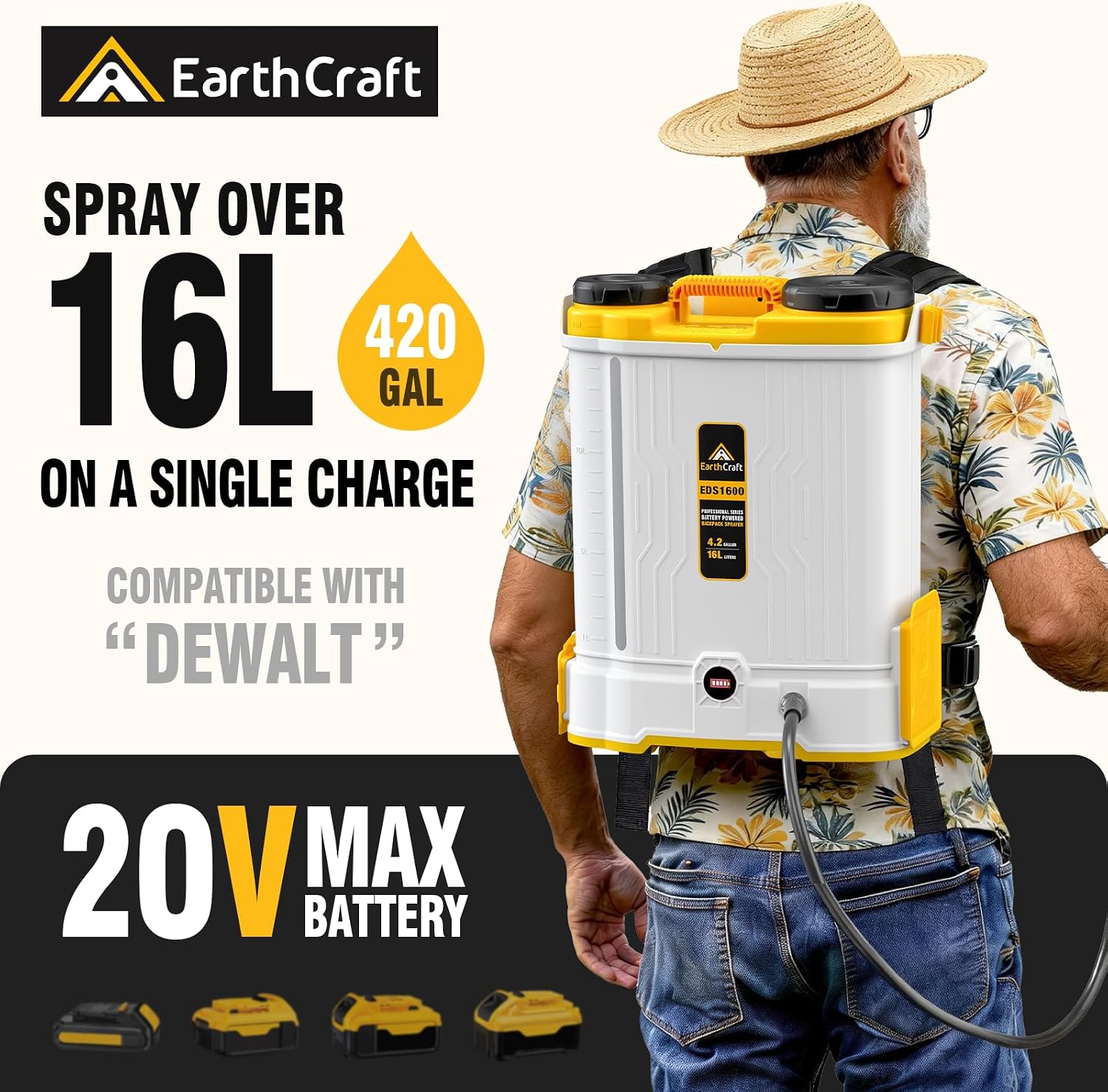 Ранцевый опрыскиватель на 4,2  – обзор и цена Gardening Tools Battery Powered